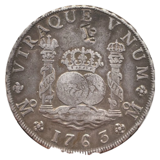 1763 New Spain pillar dollar, heads