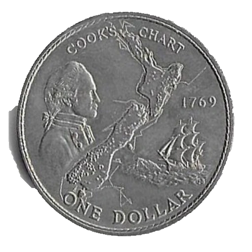 1969 New Zealand dollar, tails