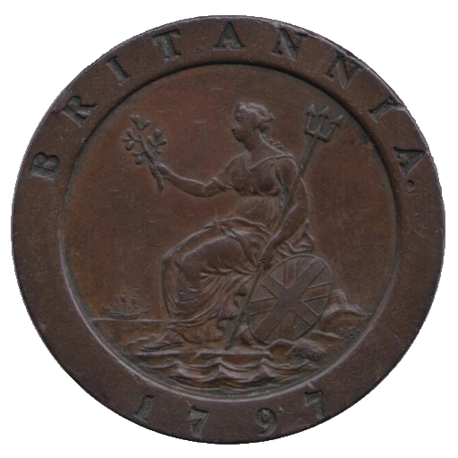 1797 British cartwheel twopence, tails