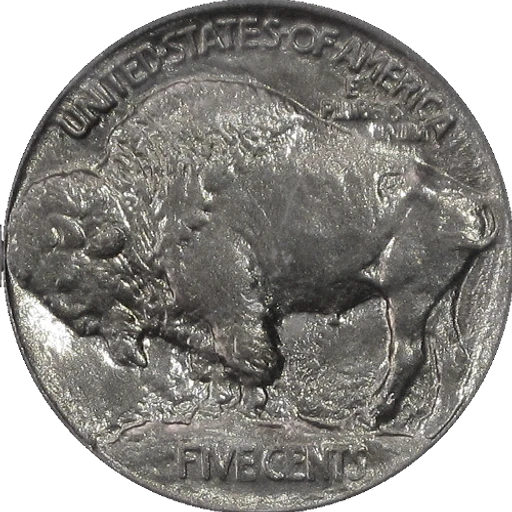 1913 Type 1 Buffalo nickel, tails