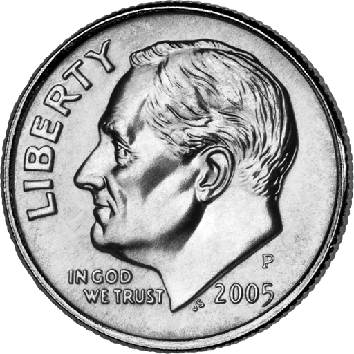 2005 Roosevelt dime, heads