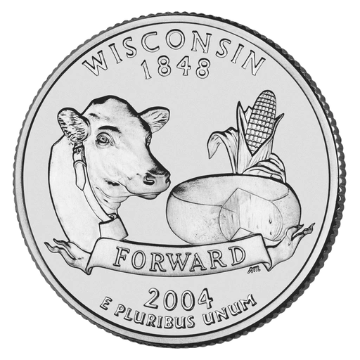 2004 Wisconsin quarter, tails